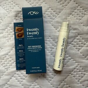 TWENTY/TWENTY BEAUTY Get Growing Lash & Brow Serum - 3 Month Supply - .33 oz NEW